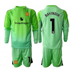 Manchester United Altay Bayindir #1 Brankářské Dětské Alternativní dres komplet 2025-26 Dlouhý Rukáv (+ trenýrky)